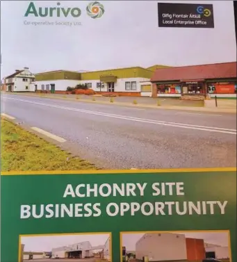  ??  ?? The LEO Office brochure regarding the plant in Achonry.