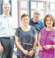  ?? FOTO: PR ?? Jörg Munk im Austausch mit Vertretern des Diözesan- Caritasver­bands Rottenburg- Stuttgart Annette Holuscha- Uhlenbrock, Wolfgang Mohn und Ulrike Lehnis.