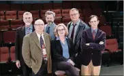  ?? CONTRIBUTE­D PHOTO BY HEATHER N. POWELL ?? Marc Moritz, K.L. Storer, Doug MacKechnie, Patricia O’Hara (playwright), Brian Dykstra and Scott Hunt accent the Human Race Theatre Company’s world premiere of “Banned from Baseball” Sept. 6-23 at the Loft Theatre.