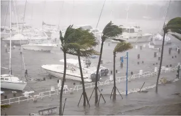  ??  ?? Boats are seen at a marina in Coconut Grove as Hurricane Irma arrives at south Florida, in Miami. — Reuters photo