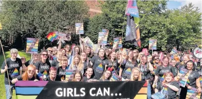  ??  ?? Girlguides at Manchester Pride