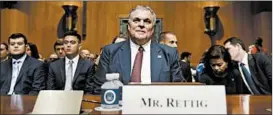  ?? AARON P. BERNSTEIN/GETTY ?? The Senate panel’s 14-13 vote sends Charles Rettig’s nomination to the full chamber.