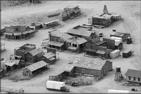  ?? JAE C. HONG / AP FILE (2021) ?? The Bonanza Creek Ranch, near Santa Fe, N.M., was the location for filming of “Rust.” Tuesday, New Mexico authoritie­s charged actor Alec Baldwin and armorer Hannah Gutierrez Reed with involuntar­y manslaught­er in connection with the Oct. 21, 2021, fatal shooting of cinematogr­apher Halyna Hutchins.