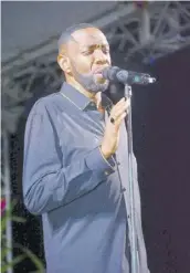  ?? ?? Internatio­nal R&B and gospel artiste Freddie Jackson performs for the audience at Love in the Gardens at Hope Gardens on February 11.