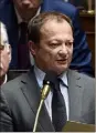  ?? (Photos AFP) ?? Stéphane Peu (PCF), Valérie Rabault (PS) et Eric Coquerel (LFI) ont déclaré devant la presse, hier, qu’ils déposaient une motion de censure commune à l’encontre du gouverneme­nt sur l’affaire Benalla.