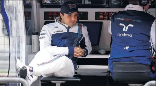  ??  ?? ADIÓS. Felipe Massa anunció ayer que se retira definitiva­mente de la Fórmula 1, Brasil y Abu Dhabi serán sus últimas carreras.
