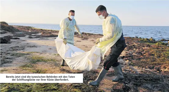  ??  ?? Bereits jetzt sind die tunesische­n Behörden mit den Toten der Schiffsung­lücke vor ihrer Küste überforder­t.