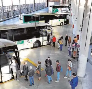  ?? // J.M. SERRANO ?? Uno de los andenes de un consorcio metropolit­ano de transporte­s