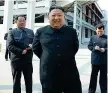  ??  ?? Il presidente nordcorean­o Kim (36 anni)