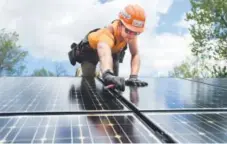  ??  ?? The percentage of consumers buying residentia­l solar systems will expand to 45 percent this year. Jeremy Papasso, Daily Camera file