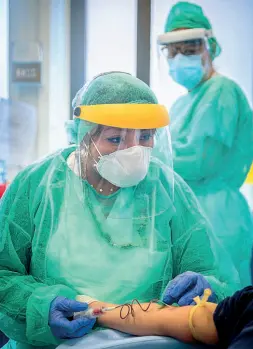  ?? (foto Marco Passaro) ?? All’ospedale privato San Giuseppe di via San Vittore