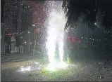  ?? PTI PHOTO ?? ■ Despite a ban in place by the Supreme Court, residents started bursting crackers from evening.