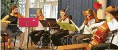  ?? Foto: Bissinger ?? An der Antonius-von-Steichele-Grundschul­e Mertingen spielt die Musikausbi­ldung eine große Rolle. Das wurde bei der Jubiläumsf­eier wieder deutlich.