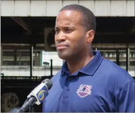  ?? ASSOCIATED PRESS FILE PHOTO ?? Republican 10th District congressio­nal candidate John James speaks in 2020in Hanover Township, Mich.