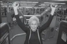  ?? LUCY LUGINBILL/TRI-CITY HERALD ?? Hazel Gallacher, 97, is a regular at Hansen Park Fitness in Kennewick, Wash.