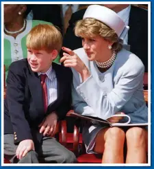  ??  ?? HURTFUL SLUR: Princess Diana with Harry in 1995