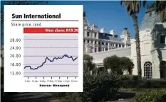  ?? HENK KRUGER ?? AS THE new chairperso­n of Sun Internatio­nal, Sam Sithole will have to help the group navigate the choppy Covid-19 environmen­t. | African News Agency (ANA)