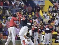  ?? CORTESÍA LEONES DEL ESCOGIDO ?? Franmil Reyes fue clave en la ofensiva de los Leones que superaron a los Toros del Este este viernes.