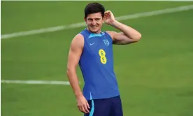  ?? Photograph: Adam Davy/ ?? Harry Maguire has started all four games for England in Qatar.