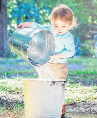  ?? STORYBLOCK­S ?? Taking steps to conserve water can be as simple as collecting rainwater to use in your garden later.