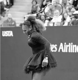  ?? TIMOTHY A. CLARY/AFP/GETTY IMAGES ?? Serena Williams smashes her racquet during her loss in the finals of the U.S. Open.