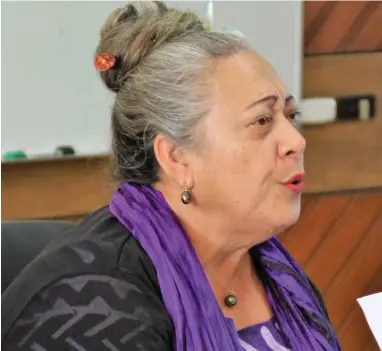 ?? Photo: Pacific Women ?? The Speaker of Parliament, Government of the Cook Islands, Niki Rattle.