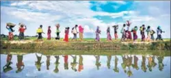  ?? REUTERS FILE ?? Rohingya refugees from Myanmar reach Cox's Bazar in Bangladesh.