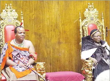  ?? ( File pic) ?? His Majesty King Mswati III and Indlovukaz­i.