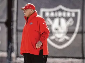 ?? Charlie Riedel/Associated Press ?? Chiefs head coach Andy Reid, 65, spent much of the week contradict­ing the notion that he may consider retirement if he’s able to capture a third Super Bowl title on Sunday.