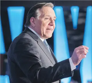  ?? RYAN REMIORZ/THE CANADIAN PRESS FILES ?? François Legault’s CAQ has been merrily beating the drum of identity politics, writes Allison Hanes.