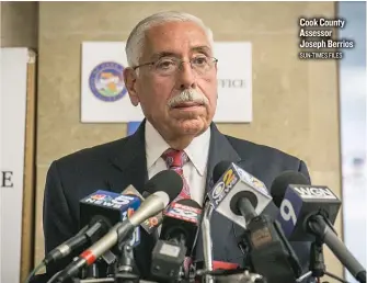  ??  ?? Cook County Assessor Joseph Berrios SUN- TIMES FILES