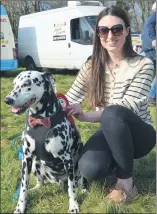  ?? (Pic: John Ahern) ?? Emma Neville from Ballynoe, with Snoopy, who took first prize in the dog show, held in conjunctio­n with last Sunday’s Ballynoe Point-to-Points.