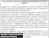  ??  ?? Faksimile e raportit të Qendrës Monitorues­e Evropiane