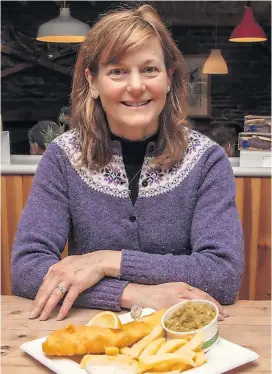  ?? ?? Popular Sarah Heyward of the Real Food Café in Tyndrum which was crowned the national winner of the Best Informal Eating Experience at the Scottish Thistle Awards in 2020