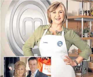  ??  ?? ▼
Lesley is in MasteChef, the third BBC reality series she has appeared in after Strictly (left) and Who Do You Think You Are?