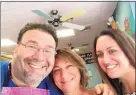  ?? Contribute­d photo ?? From left,
Jay “Ice Man” Piccirillo, Donna Cimarelli, mother of slain teen Maren Sanchez, and Megan Altomare.