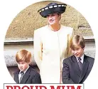  ??  ?? Diana with Harry and Wills in 1992