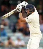  ?? Getty ?? James Vince, left, played each ball on merit during his 55-run knock in England’s second innings yesterday while Dawid Malan struck a useful hundred earlier in the first innings