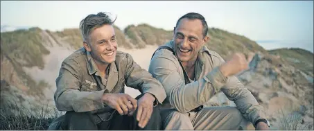  ?? [SONY PICTURES CLASSICS] ?? Louis Hofmann, left, as Sebastian Schumann and Roland Moller as Sgt. Rasmussen in “Land of Mine”