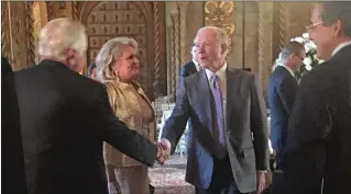  ??  ?? U.S. Attorney General Jeff Sessions greets guests at a charity function at President Donald Trump’s Mar-a-Lago Club on March 4, 2017. A confrontat­ion over Sessions’ recusal from the Russia probe ensued.