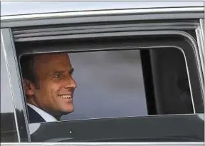  ??  ?? Le président à son arrivée mercredi à Egletons, où il a créé la polémique.