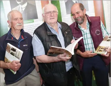  ??  ?? ABOVE: Noel Barry, Thomas Sheridan and Michael Barry. RIGHT: Cllr Christophe­r Fox and Ray Cranley.