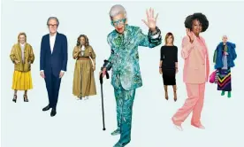  ?? ?? From left: Miuccia Prada, 73; Bill Nighy, 72; Oprah Winfrey, 68; Iris Apfel, 100; Carine Roitfeld, 67; Viola Davis, 56; Kristen McMenamy, 57. Photograph: Getty Images/Guardian