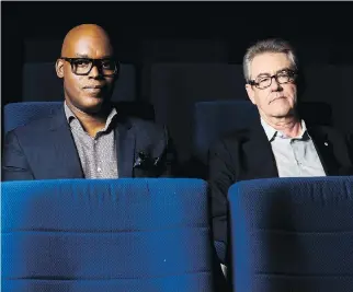  ?? NATHAN DENETTE/THE CANADIAN PRES ?? Artistic director Cameron Bailey, left, and CEO Piers Handling travel the world to select appropriat­e works for the Toronto Internatio­nal Film Festival.