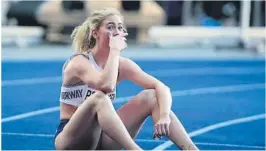  ?? FOTO: NTB SCANPIX ?? SKUFFET: Isabelle Pedersen klarte ikke ta seg til finale på 100 meter hekk. Etter det svake løpet var hun langt nede.