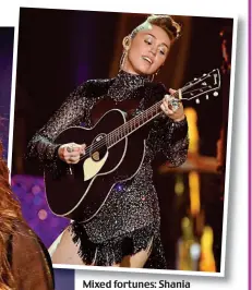  ??  ?? Mixed fortunes: Shania Twain and (inset) Miley Cyrus