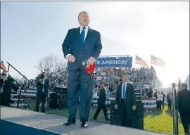  ?? Joe Maiorana Associated Press ?? DONALD TRUMP at a campaign rally in Ohio on Saturday. New York Atty. Gen. Letitia James has been conducting an investigat­ion into the Trump Organizati­on.