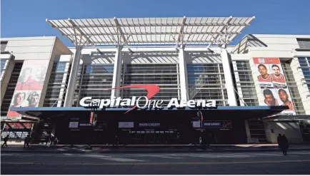  ?? AP ?? March Madness soon will come to Capital One Arena in Washington, D.C, home of the NCAA 2019 Men’s Basketball East Regional Championsh­ip games on March 29 and 31.