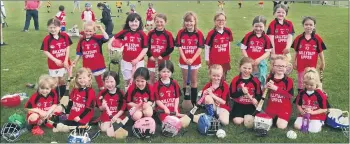  ??  ?? Ballyduff camogie U6s, all set for action.