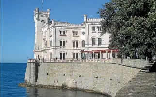  ??  ?? Miramare Castle, near Trieste, was General Freyberg’s divisional headquarte­rs. The German area commander would not initially surrender to Lt Col Haddon Donald, of the NZ 22nd Battalion, and demanded to be taken to Freyberg – who refused to see him.